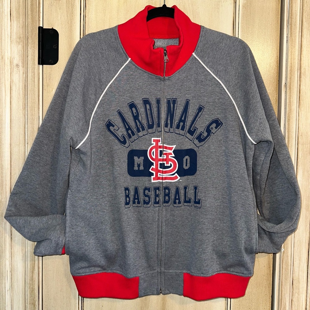 St Louis Cardinals Women's Zip Up Sweatshirt size Large